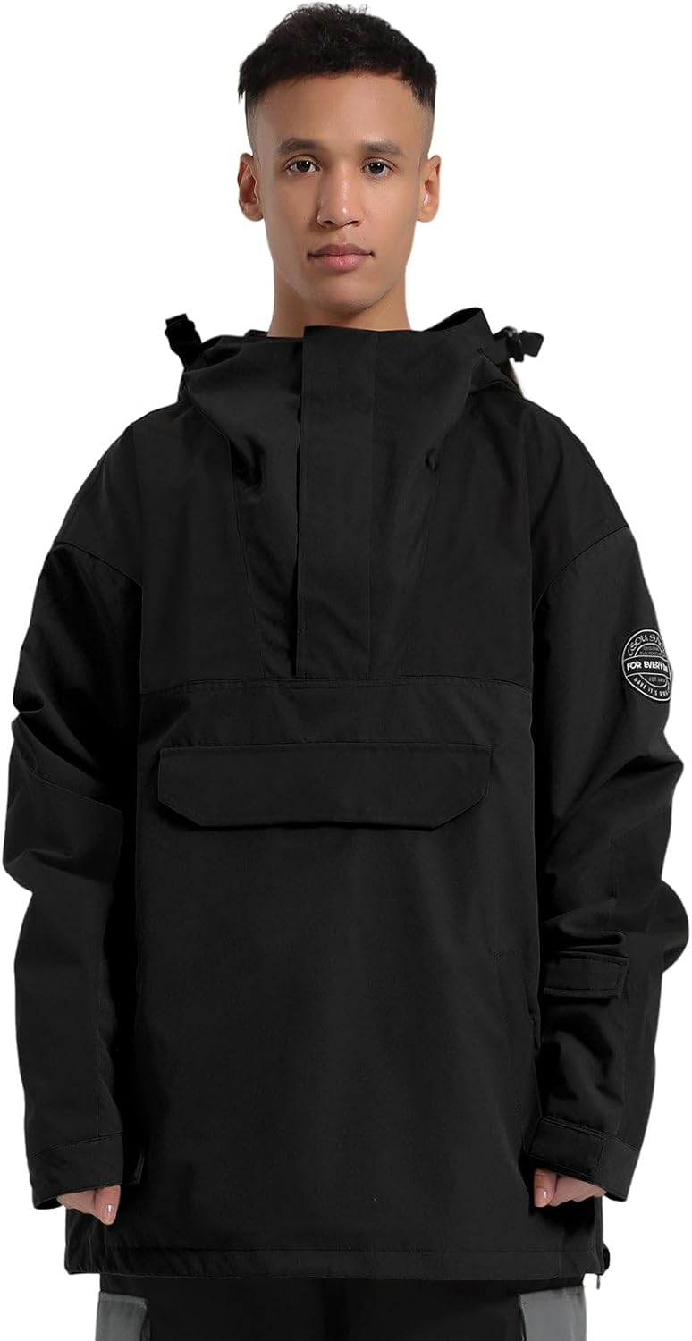 Mens Snowboard Jacket Ski Pullover Coat Warm Waterproof Windproof Men Snowboarding Jacket Winter Sports