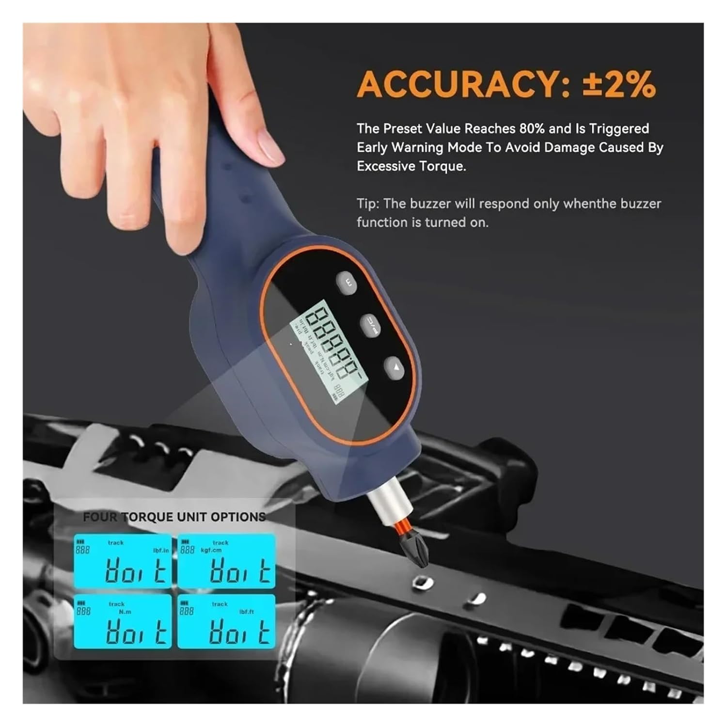 Torque Tester, 1/4' Digital Torque Screwdriver Drive Screwdriver 7.08-70.8 in-lbs Torque Wrench Driver 10pcs Magnetic Drill Bit Repair Tool Kit(GMS8)