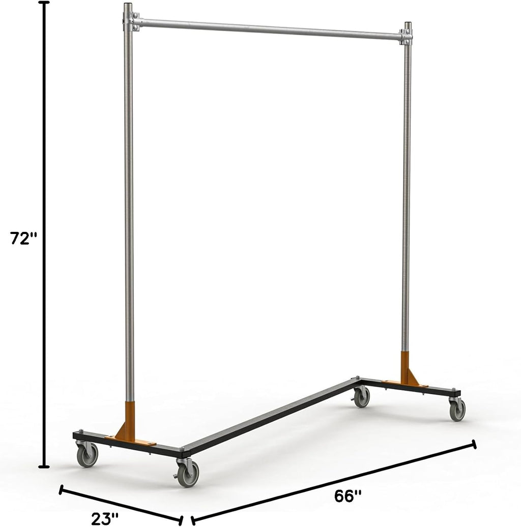 Railex 1380 Heavy Duty Rolling Z Rack 14GA Steel Zinc Plated (72')