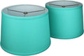 FenchelShades.com Set of 2 Lampshades 10' Top Diameter x 12' Bottom Diameter x 8' Slant Height with Washer (Spider) Attachment. Attaches to Lamps with an existing Harp (not included) (Linen Pool)