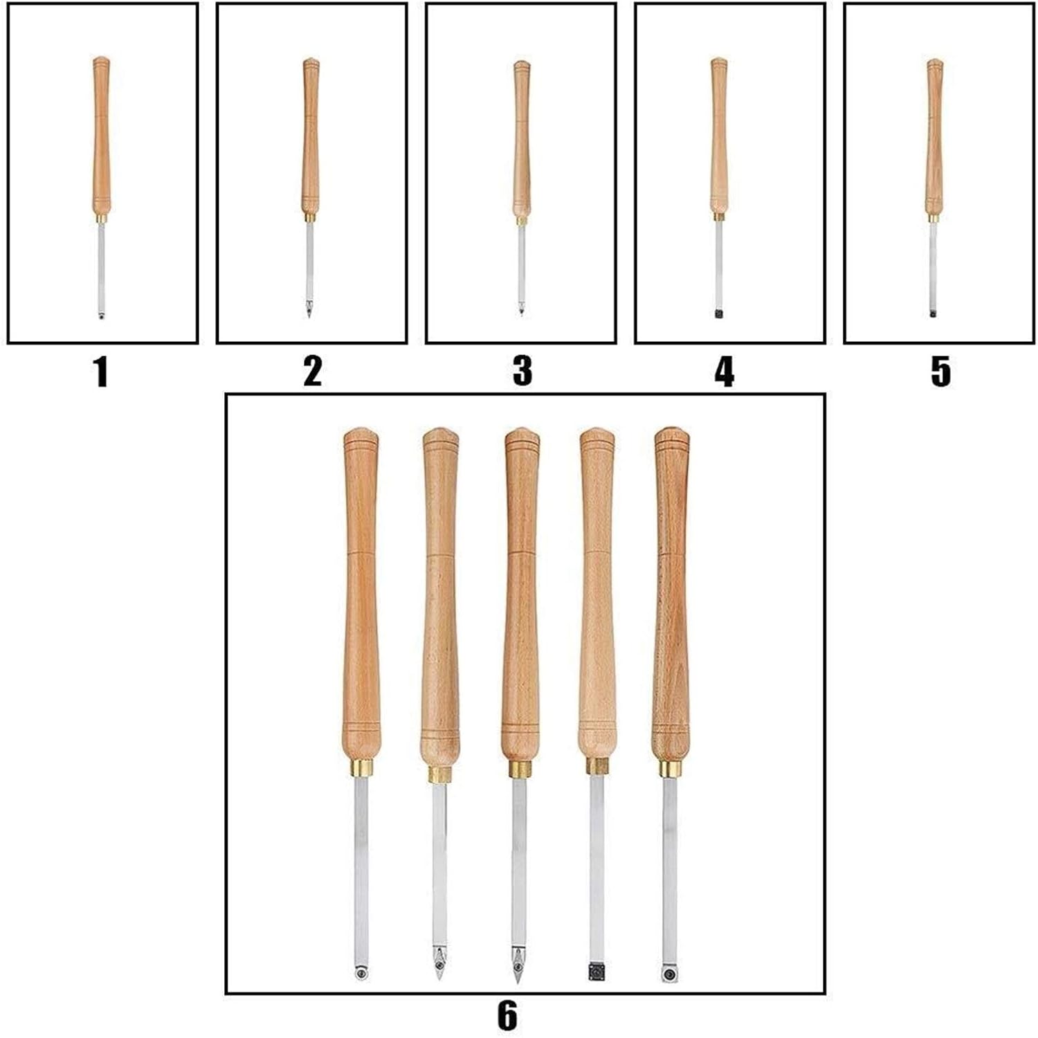Boring Bar Holder Lathe Wood Turning Tool Carbide Insert Wrench Cutter Tools Square Shank with Wood Handle Woodworking Tool - Type: F,
