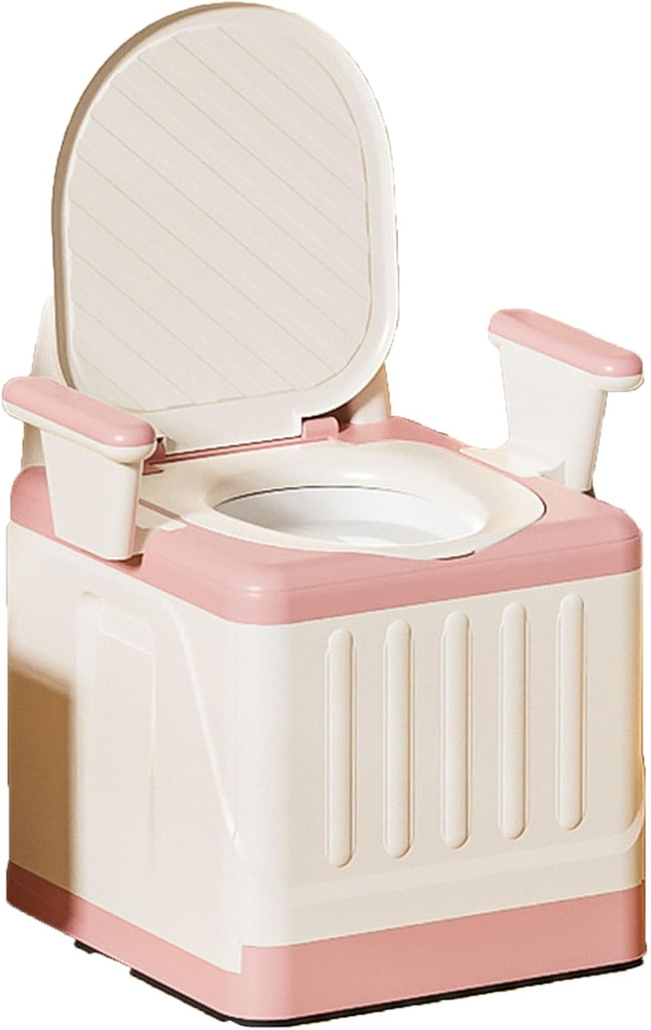 Raised Toilet Seat with Handles, Elevated Handicap Toilet Seat Riser for Seniors with Soft Padded, Height Adjustable, Stand Alone Toilet Safety Frame, Fit Any Toilet, PP Material
