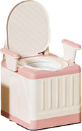 Raised Toilet Seat with Handles, Elevated Handicap Toilet Seat Riser for Seniors with Soft Padded, Height Adjustable, Stand Alone Toilet Safety Frame, Fit Any Toilet, PP Material