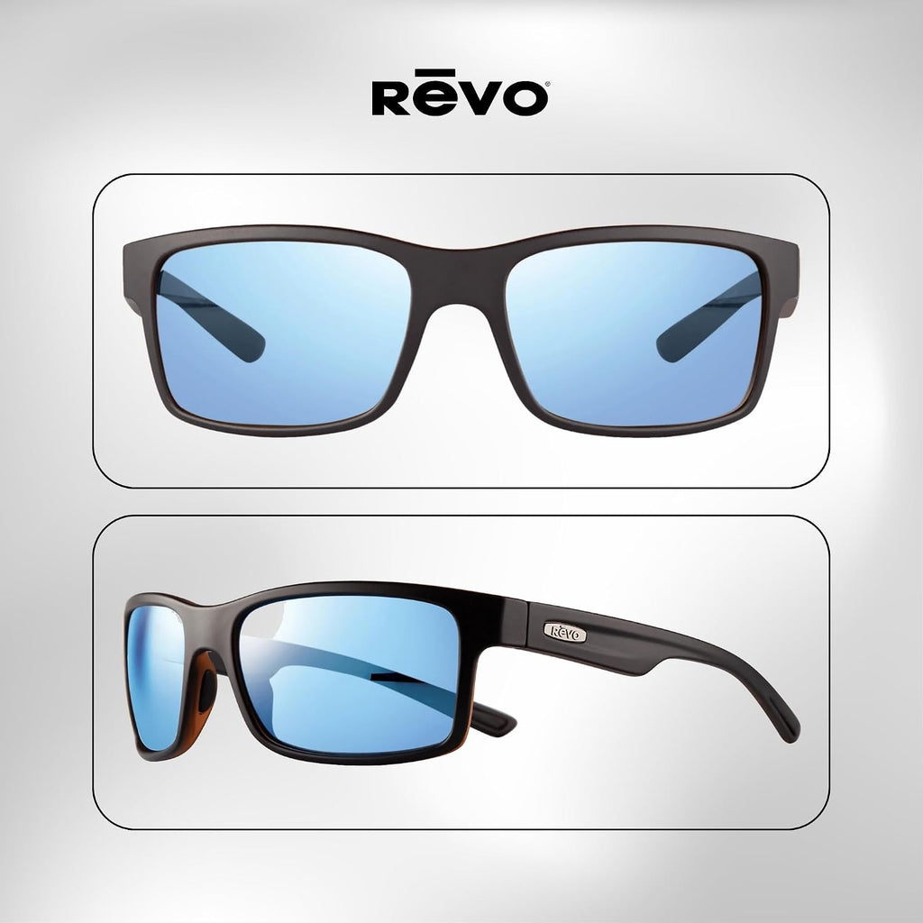 Revo Crawler 59MM Wraparound Rectangular Sunglasses For Men For Women + Bundle Leash + BUNDLE with ACCESSORY EYEWEAR