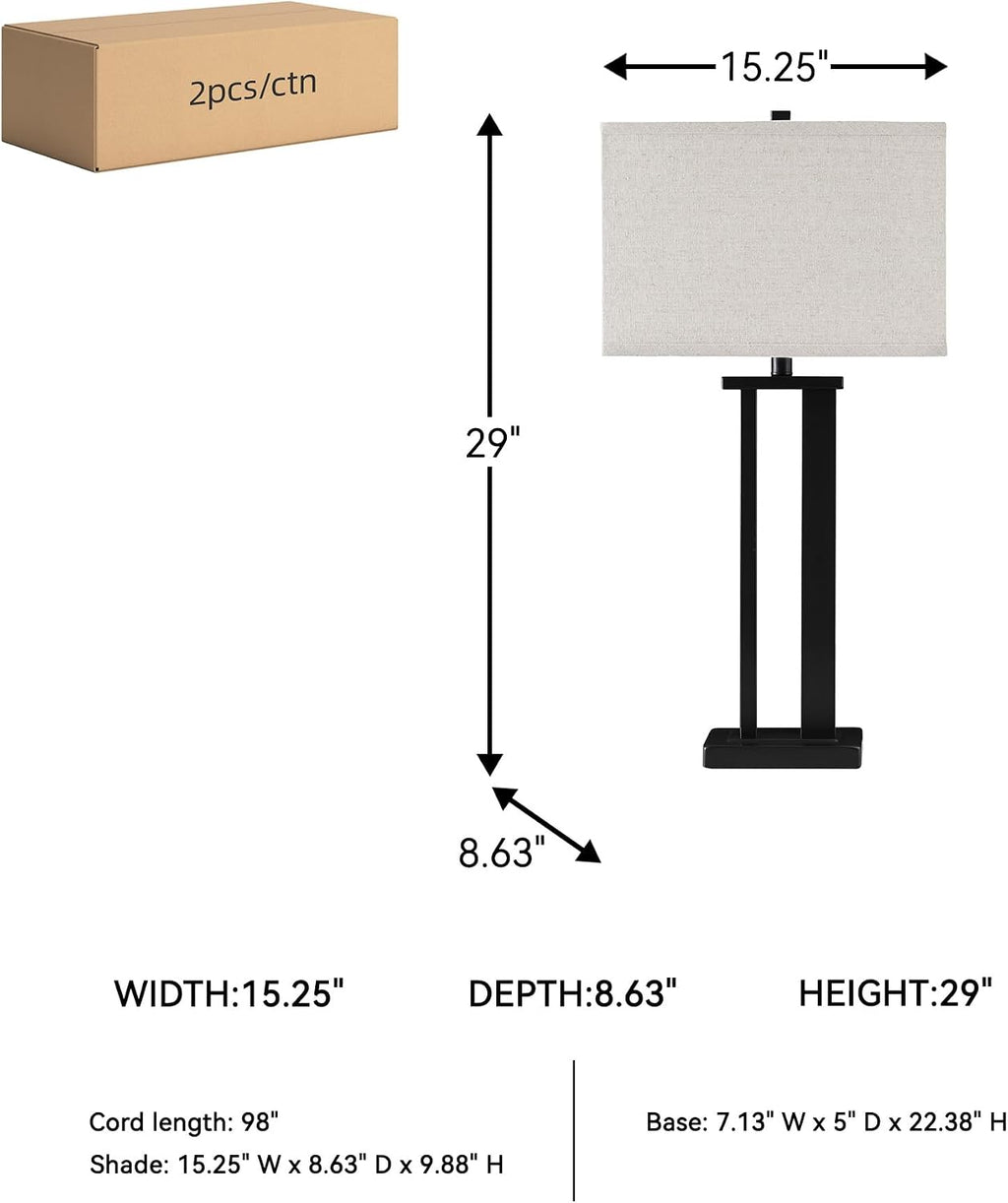 Signature Design by Ashley Aniela Contemporary 29' Table Lamp with Open Silhouette, 2 Count, Bronze
