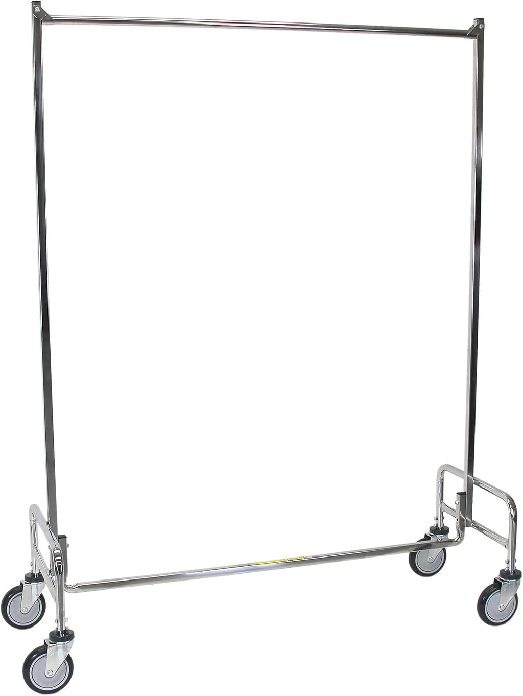 R&B Wire™ 704 Single Rolling Garment Rack with Clean Wheel System™, 48', Chrome, Made in USA