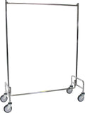 R&B Wire™ 704 Single Rolling Garment Rack with Clean Wheel System™, 48', Chrome, Made in USA