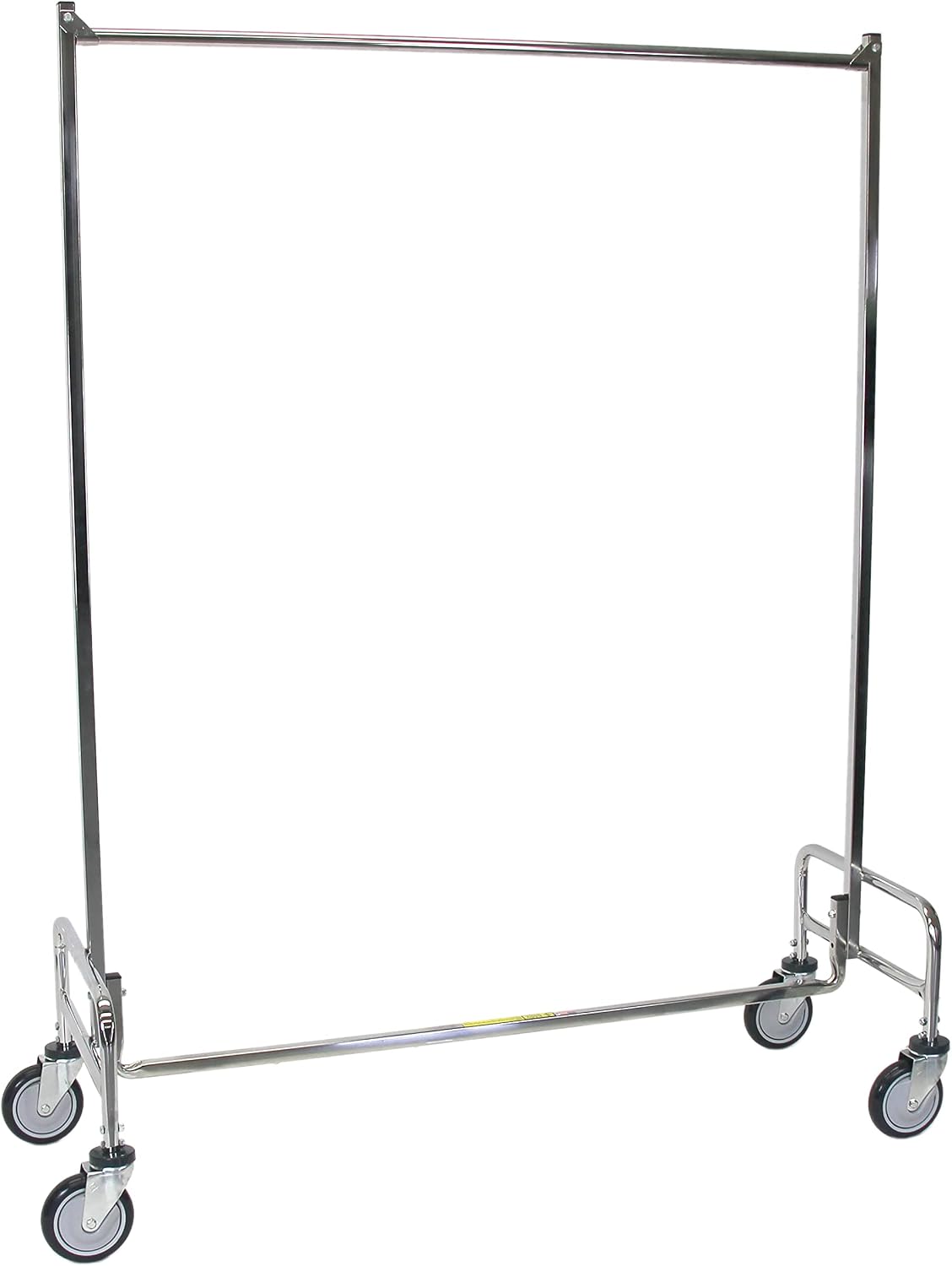 R&B Wire™ 704 Single Rolling Garment Rack with Clean Wheel System™, 48', Chrome, Made in USA