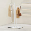 2 Way Clothing Rack with Straight Arms,Heavy Duty Clothes Rack Garment Rack Modern Retail Storage Display Rack,Commercial Grade Nakajima Clothes Rack,Floor-Standing Double Hanging Rods shirt Hangers