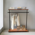 Industrial Pipe Clothing Rack, Pine Wood Shelving, Shoes Rack with Wheels, Cloth Hanger, Household Shoe Rack, Pipe Shelf, Garment Racks
