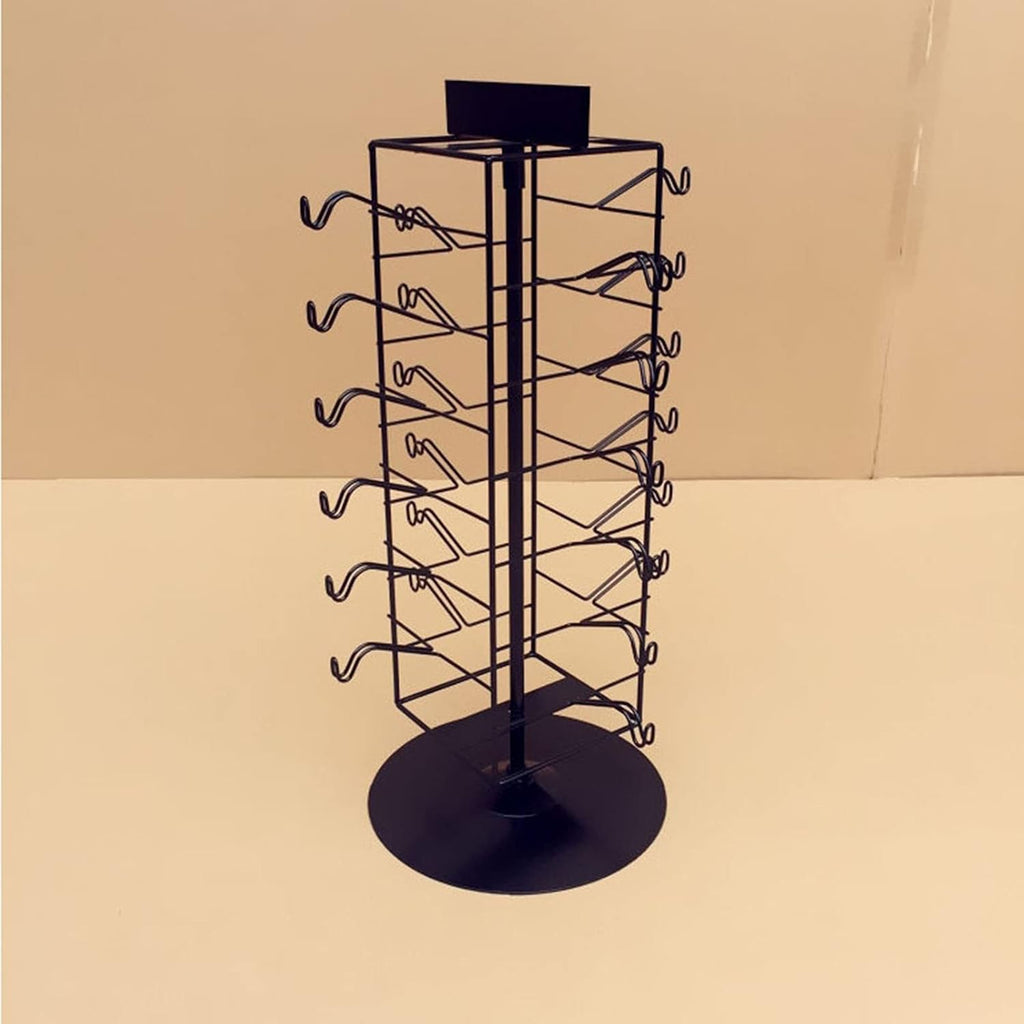 Retail Display Sunglasses Holders Organizer,6 Tiers Table Top Rotating Glasse Stand Storage Eyewear Metal Display Rack,for Exhibition Store Displ