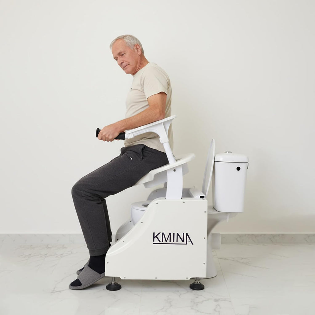 KMINA Electric Toilet Seat Lift Riser with Handles, Powered for Elderly, Height Adjustable, PRO Model