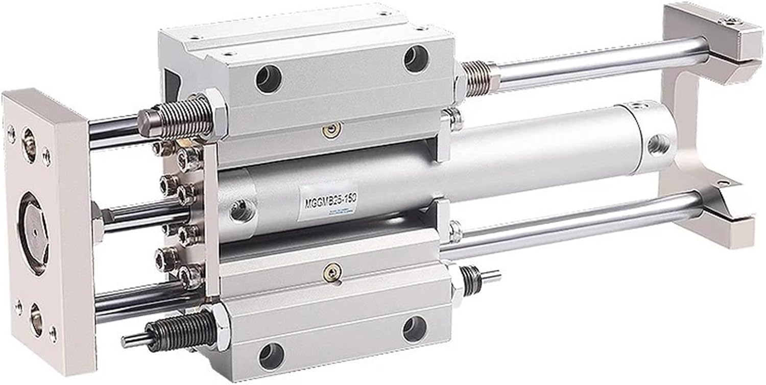 1pcs Three-axis Three Bar Pneumatic Cylinder with Guide Rod Bore 20/25/32/40/50/63 Long Stroke 75 100 150 200 300-1000mm(125mm,Bore 20)