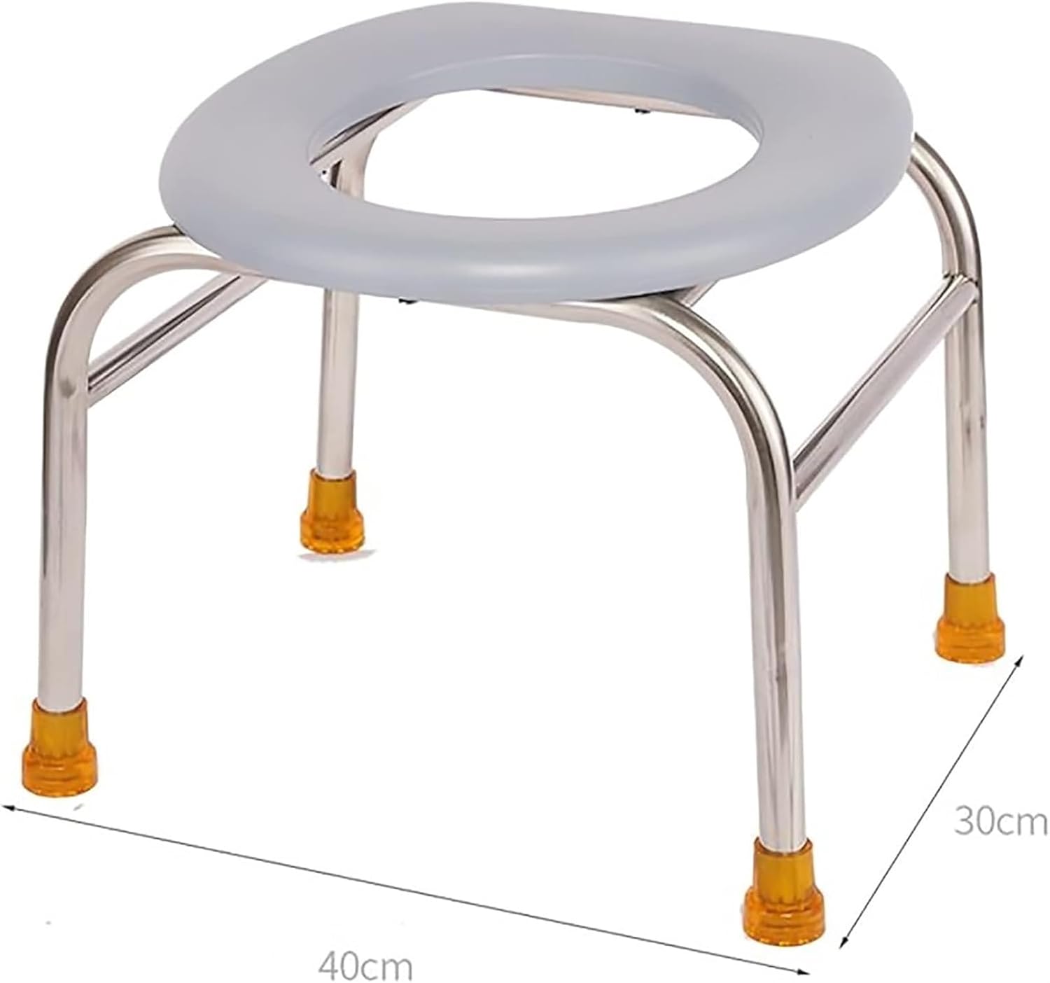 Bedside Commode,Toilet Seat with Handles Commode Chair Comfortable Safe Waterproof and Easy to Clean Stainless Steel Slip Lightweight Toilet Chair