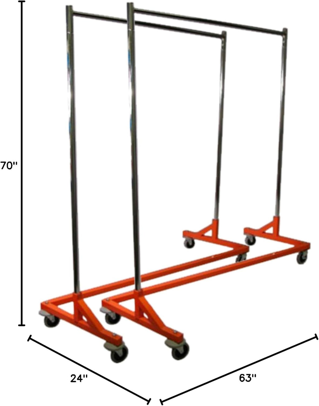 Only Hangers Pair of Nesting Base Heavy Duty Rolling Z Rack Garment Rack Clothing