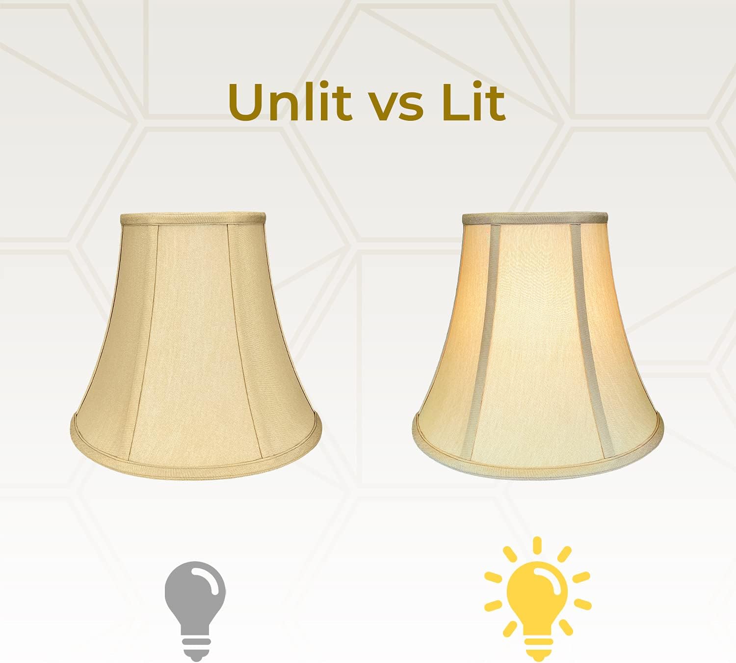Royal Designs, Inc. BSO-704-12AGL-2 True Bell Basic Lamp Shade, 6.5 x 12 x 10.5, Antique Gold, 2-Pack