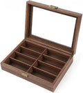 Eyeglasses Stand 8 Grids Vintage Wooden Glasses Storage Box Wood Jewelry Sunglasses Eyewear Eyeglasses Display Case Holder Organizer Gift Box Eyewear Display Rack
