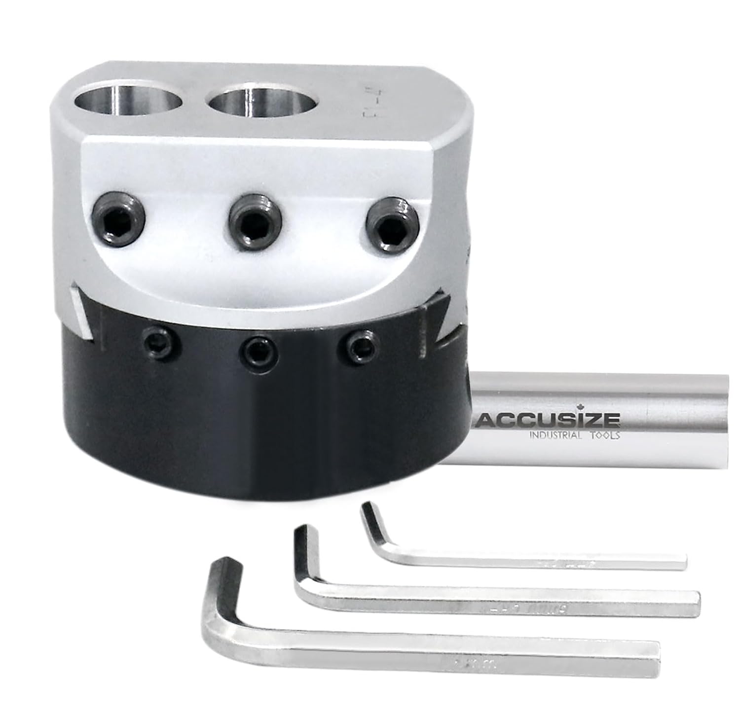 Accusize Industrial Tools Boring Head Hole Size Off Thread, 4 in, 0350-0004 | 1 in Boring Bar Hole, 1 in Offset, 1-1/2-18 Thread Mount, 3-43/64 in Overall Length