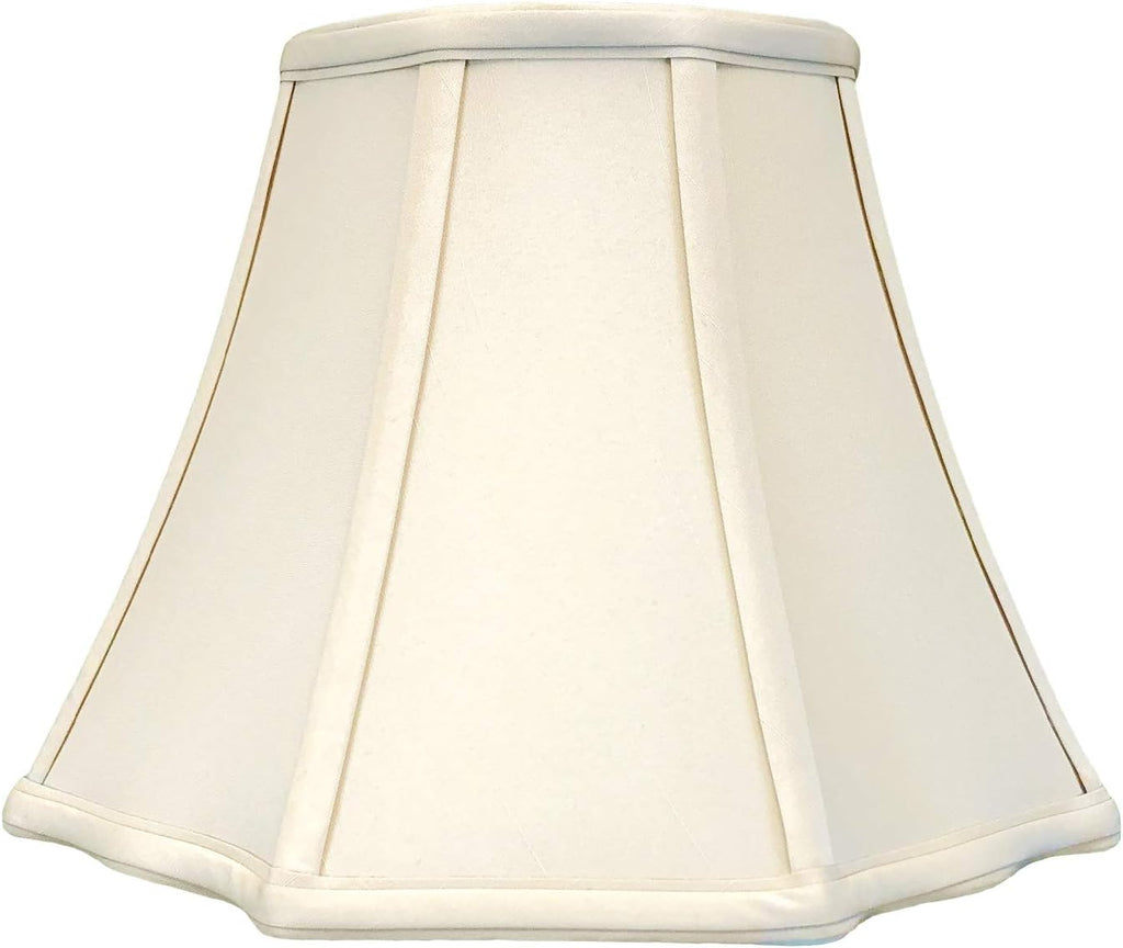 Royal Designs, Inc. Flare Bottom Outside Corner Scallop Lamp Shade, BS-701-20BG, Beige, 11 x 20 x 14