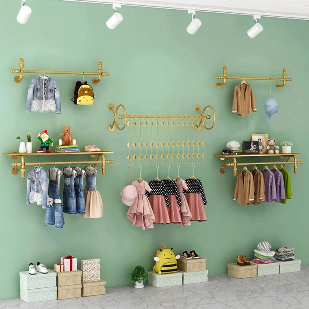 Exquisite Clothes Rail Rack Metal Retail Clothing Garment Racks Display Rod, Clothing Store Display Rack Ceiling Hanger, Women'S Clothing Store Shelves Display Hangers/C/(C-120Cm)