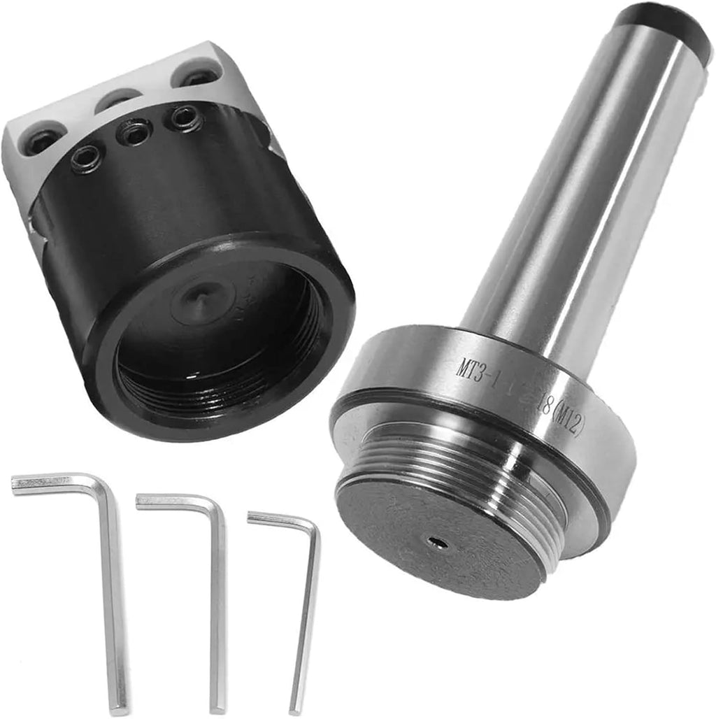 Precision Collets Lathe Chuck Tool 50mm MT3-M12 Morse Taper Boring Bar for Lathe Milling Lathe Tools for CNC Engraving Machine & milling Lathe Tool