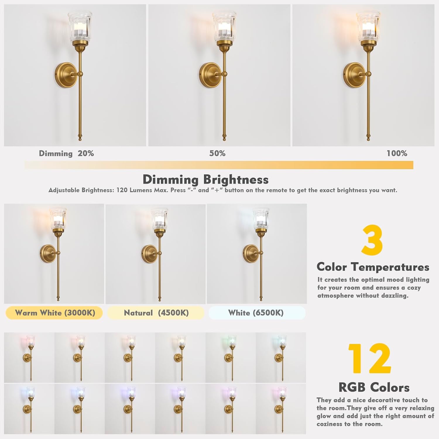 HEQIQEH Vintage Rechargeable Battery Operated Wall Sconces Set of 2 with Clear Fringe Glass Shade, Dimmable Cordless Wall Mounted Lamp Fixtures with Remote Control for Living Room Bedroom Stairs