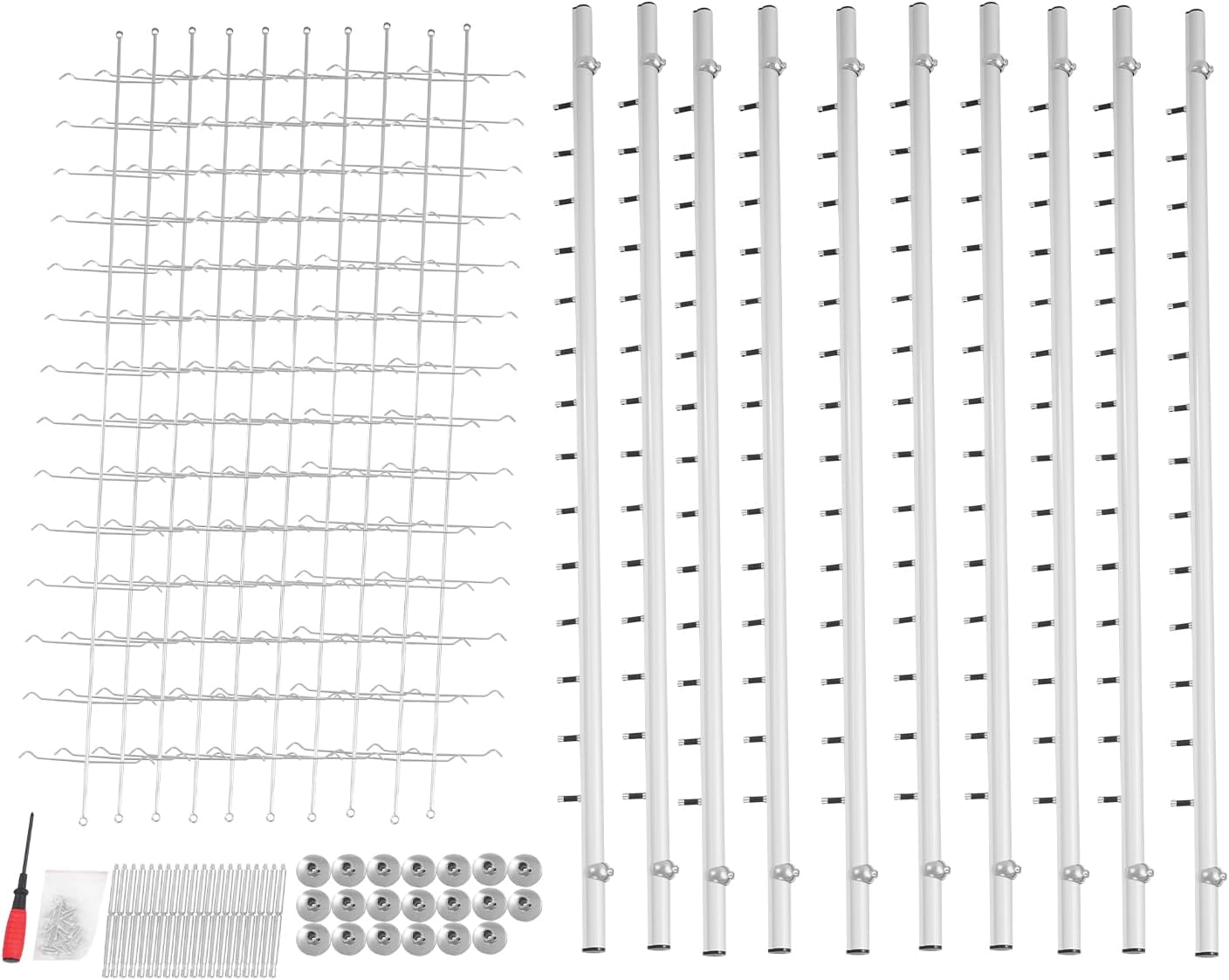 10pcs Wall Mounted Eye Glasses Display Rack 48' Aluminum Alloy Sunglasses Holder Organizer Retail Eyeglass Hanging Rack Holds up to 140 Pairs Eyewear Storage Holder for Stores Boutique
