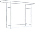 Econoco Double Bar Clothing Rack – Adjustable Garment Display with Rectangular Hangrail, Chrome (Base + End Rails)