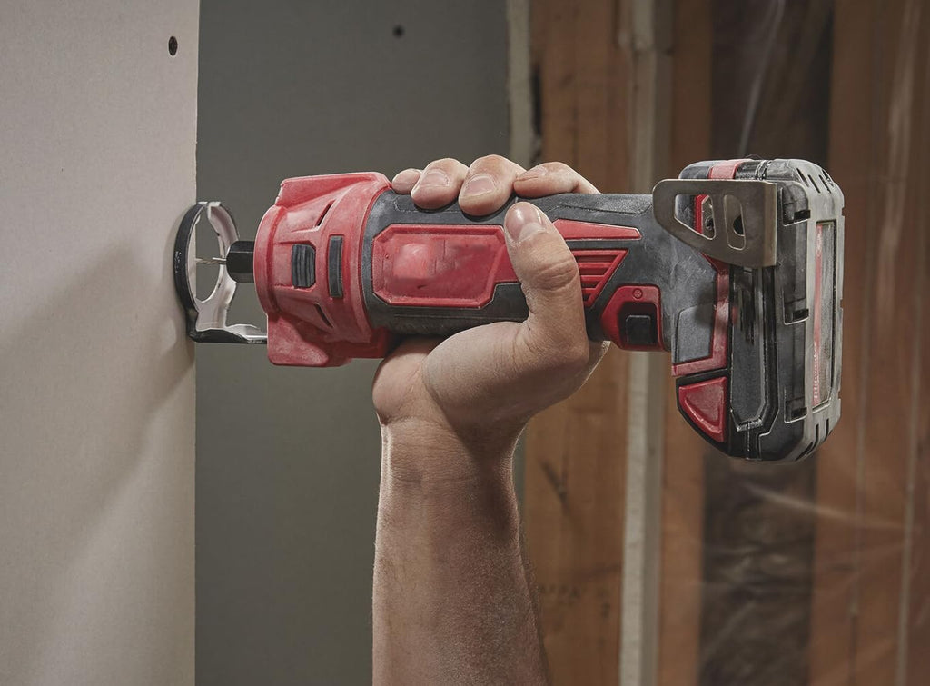 Drywall Cut Out Tool, For Milwaukee 2627-20 M18 18V Compact Cordless Drywall Cut Out Tool (Size:5 x 5 x 4 in) - Bare Tool, Red,black