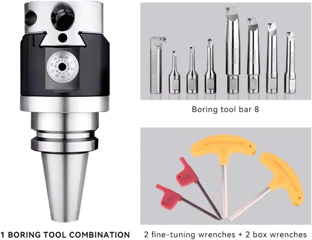NBH2084 Set Boring Head Tool Suit Boring Head NBH BT30 BT40 BT50 NT30 NT40 NT50 R8 Tool Handle Bar Boring Tool Set(MT3 Tool Handle)