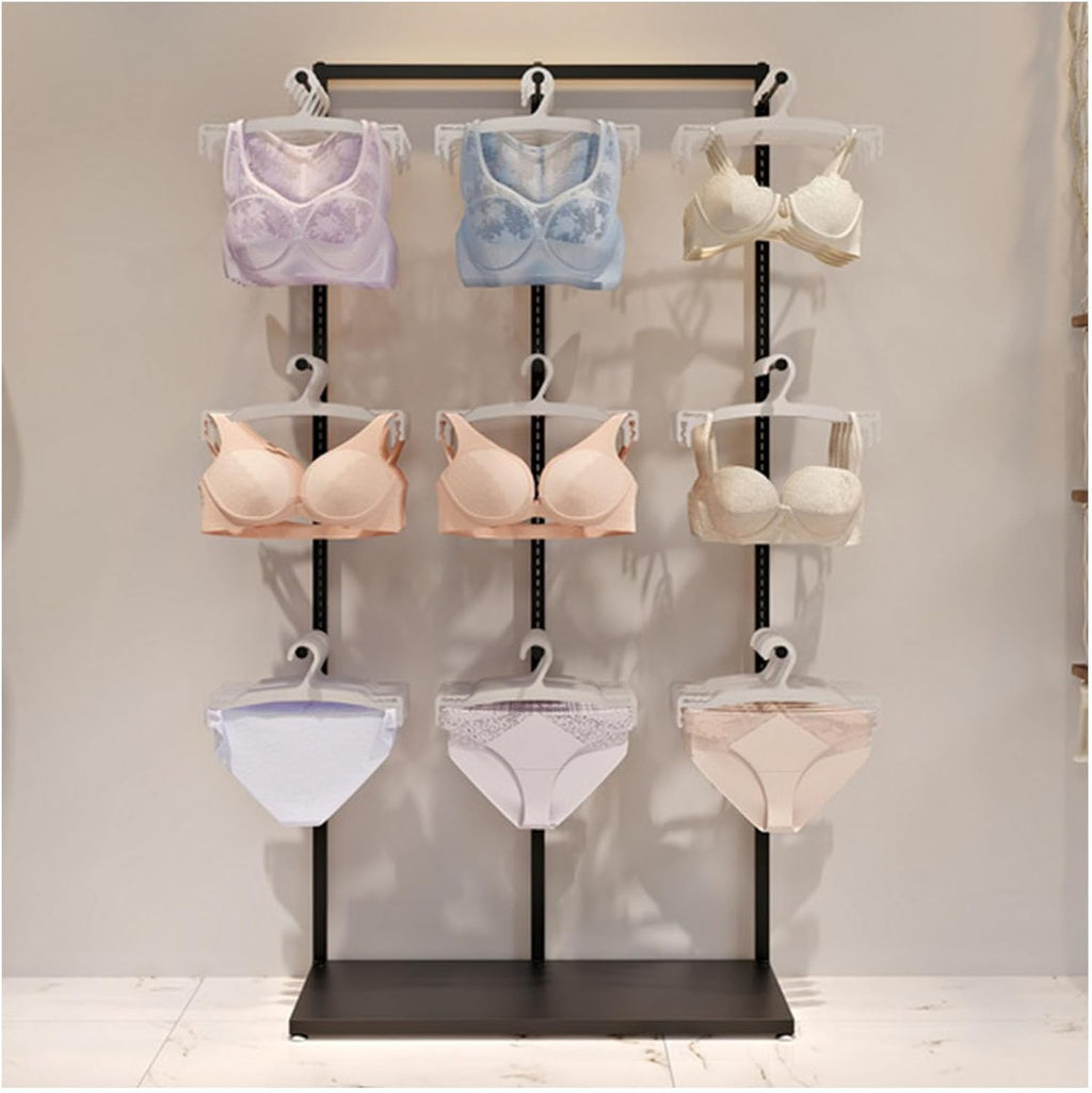 Clothing Store Garment Rack Lingerie Display Stand, Boutique Retail Underwear Organizer Rack Handbag Holder, Multifunctional Panties Bra Gloves Socks Commercial Shelves, Swimsuit Beachwear Hanger
