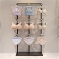 Clothing Store Garment Rack Lingerie Display Stand, Boutique Retail Underwear Organizer Rack Handbag Holder, Multifunctional Panties Bra Gloves Socks Commercial Shelves, Swimsuit Beachwear Hanger