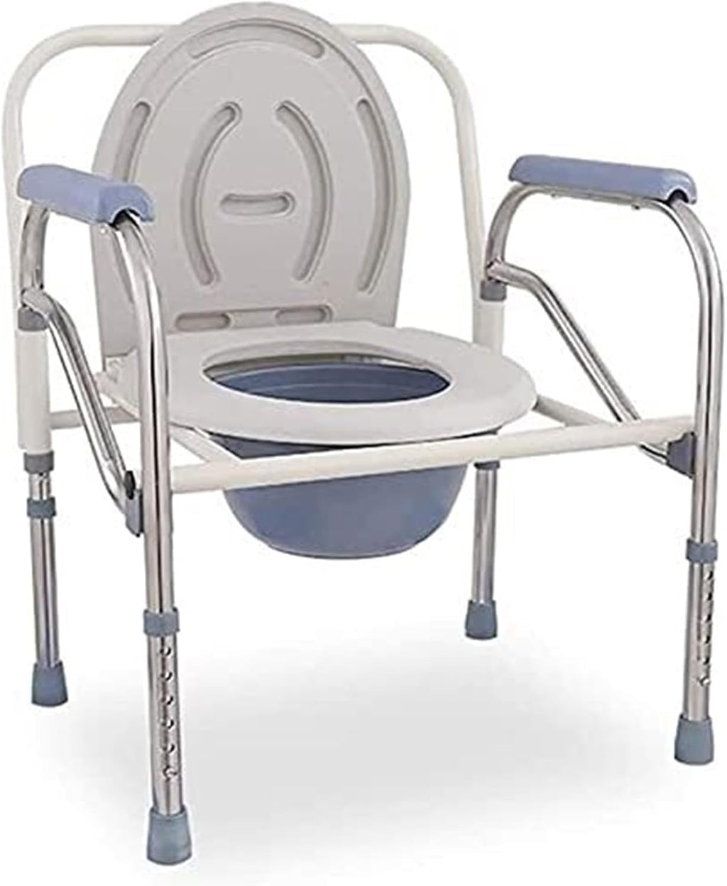 Commode Chair,Toilet Chair Toilet Seat Riser with Handles - Folding Bedside Commode Chair, Raised Toilet Seat with Padded Arms for Handicapped