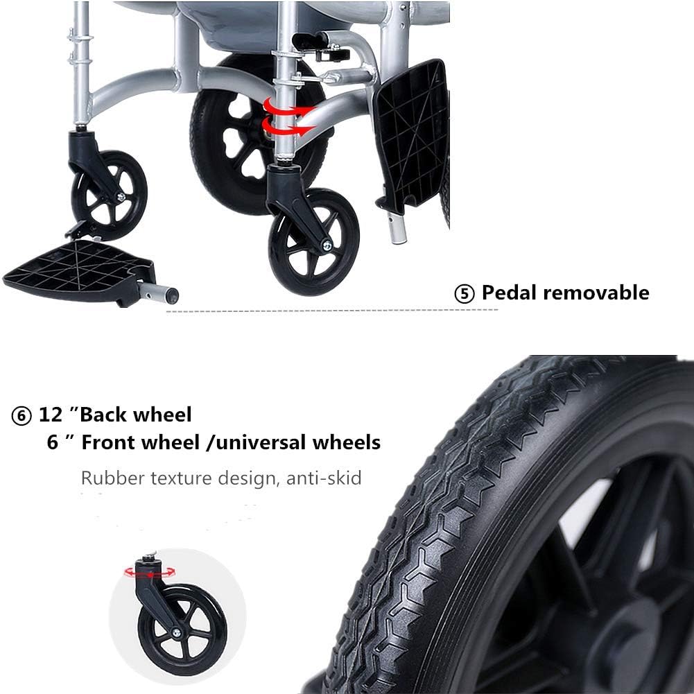 Mobile Shower Chair, 4-in-1 Toilet Commode Wheelchair with Brakes, Removable Pedal, Adjustable Armrest, PU Backrest Cushion and Pail 330lb