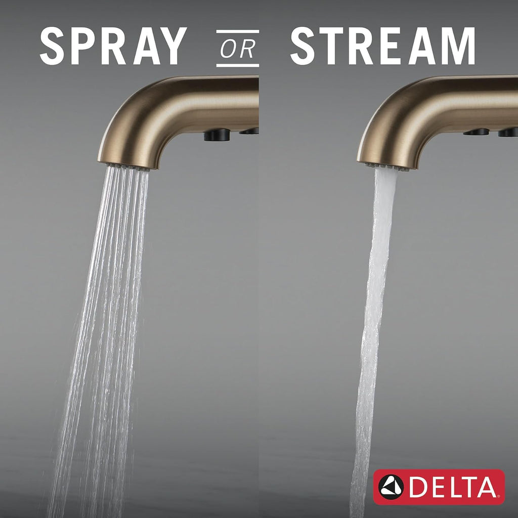 Delta Almari Brushed Gold Kitchen Faucet with Pull-Out Sprayer, Modern Single Hole Kitchen Sink Faucet, Single Handle, Champagne Bronze 16943-CZ-DST