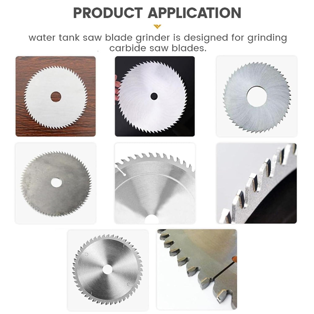 Chain Saw Sharpener Tool, Electric Circular Saw Blade Sharpener, Circular Saw Blade Sharpener, Multi Tool Blade Sharpener, W/Water Injection, Adjustable Angle, 2580 RPM, for Cutting Wood, Plastic (Co