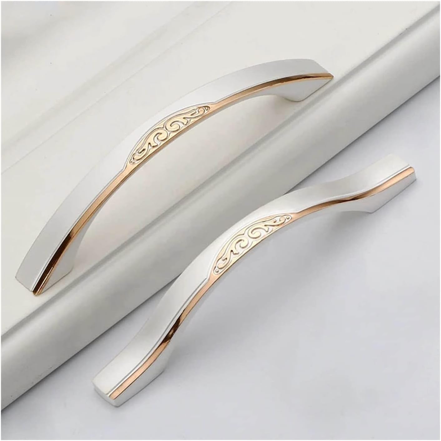 TOMYEUS Cabinet Handles Kitchen Hardware 10 Pcs Zinc Alloy Gold Silver Cabinet Door Handles Drawer Knobs Kitchen Cupboard Door Pulls Furniture Handle Hardware Cabinet pulls Kitchen Cabinet Handles