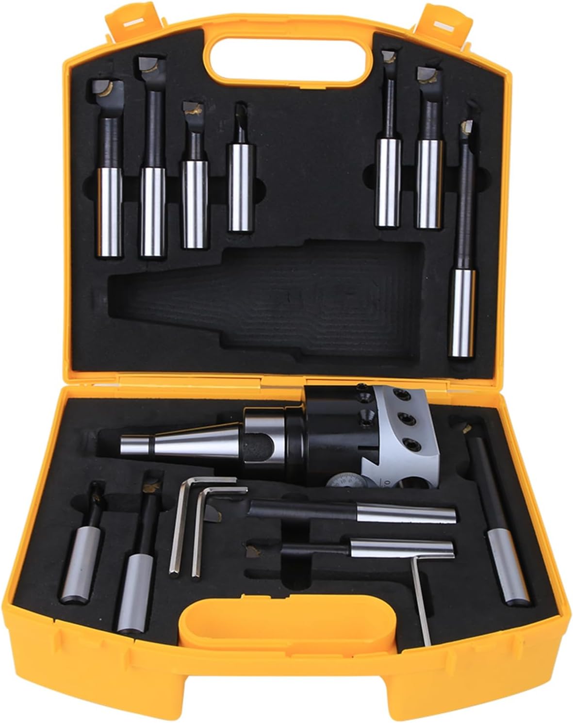 17PCS Boring Head Set Metric System 40Cr Boring Bars CNC Milling Tools Kit Set NT30-F1-18 NT40-F1-18 75mm Boring Head (NT40-F1-18-12PCS)
