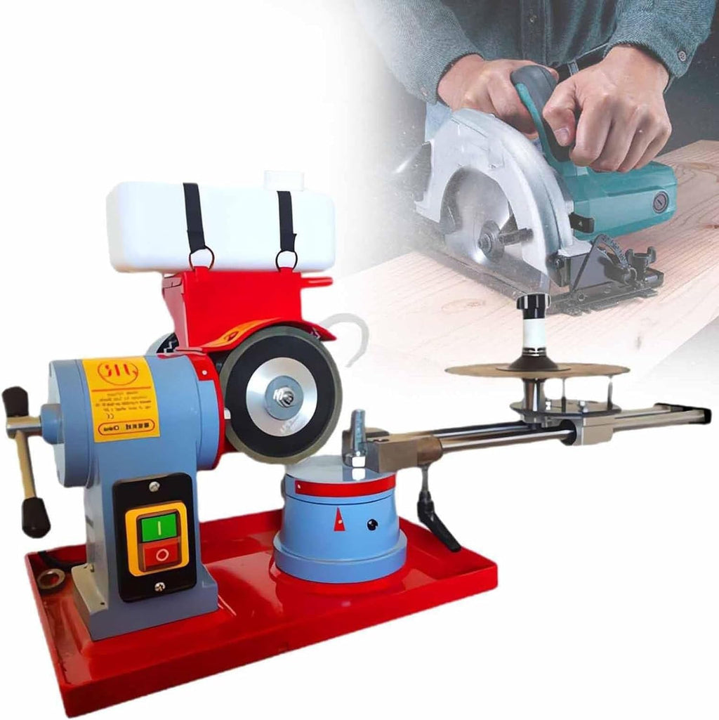 Circular Saw Blade Sharpener,5 Inch Wheel 550w 2850rpm Electric Saw Blade Sharpener with Water Tank for Sharpening Carbide Saw Blades,370W-220v