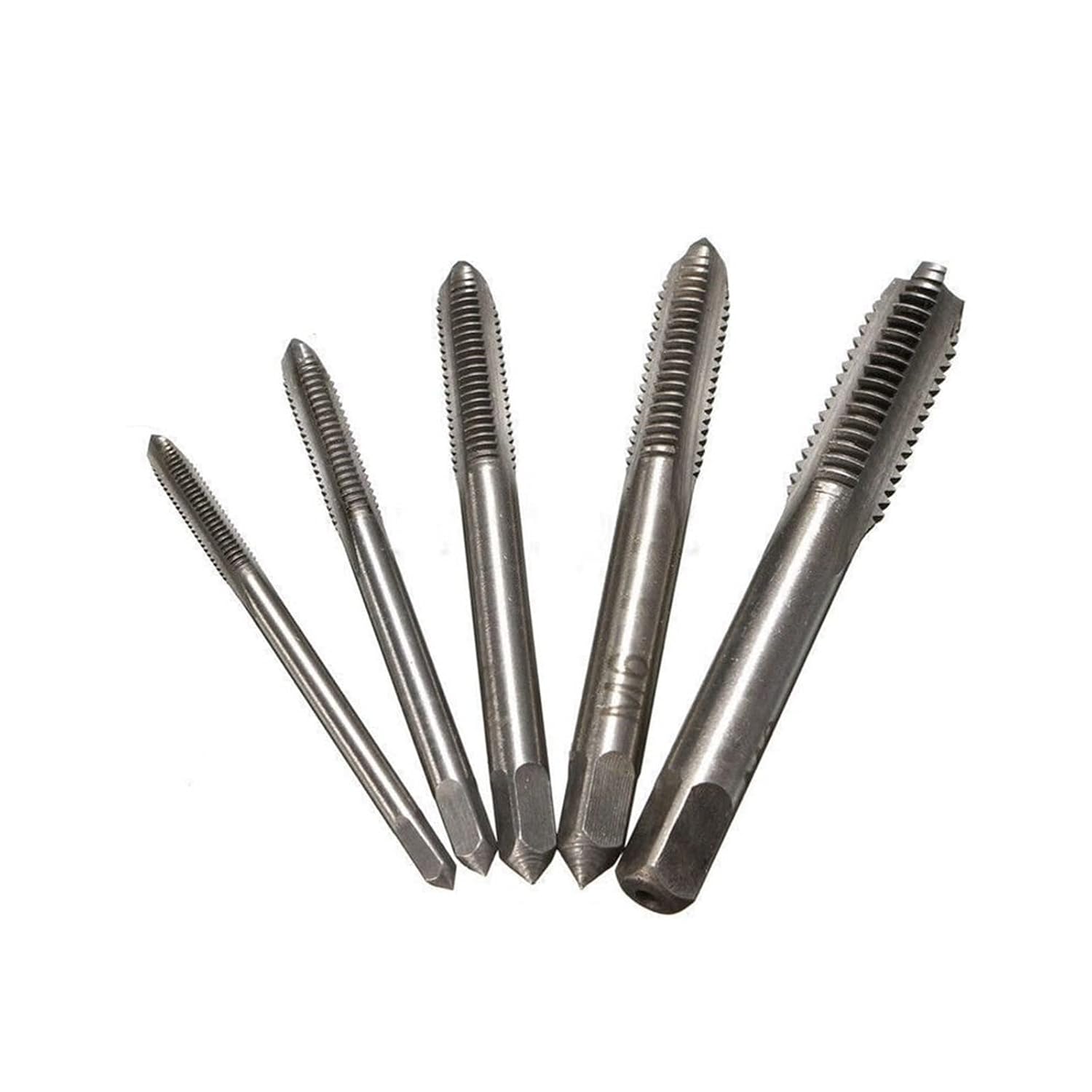 Screw Thread Hand Tap Drill Bits M3 M4 M5 M6 M8 - High-Speed Steel Spiral Point Straight Fluted Tool Set for Metalworking