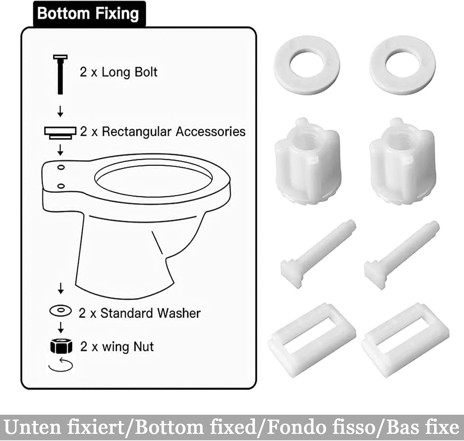Toilet Seat Toilet Seat with Soft Close, Standard Size Toilet Seat, Oval Loo Seat, Pp Material(Feather)