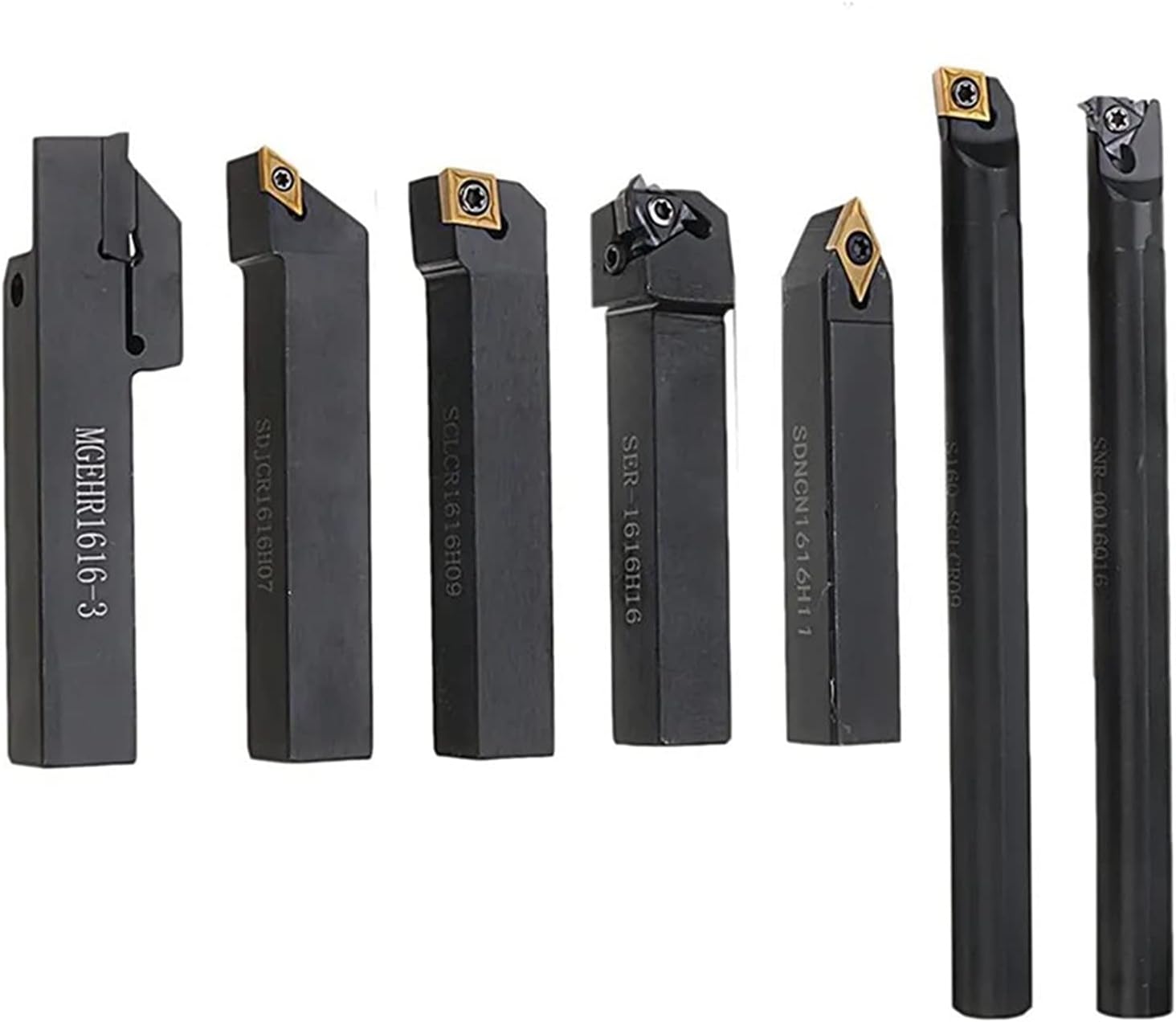 Hardware Milling Cutter 7pcs 16mm Shank Lathe Turning Tool Holder Boring Bar CNC Tool Set With Carbide Blade And Wrench