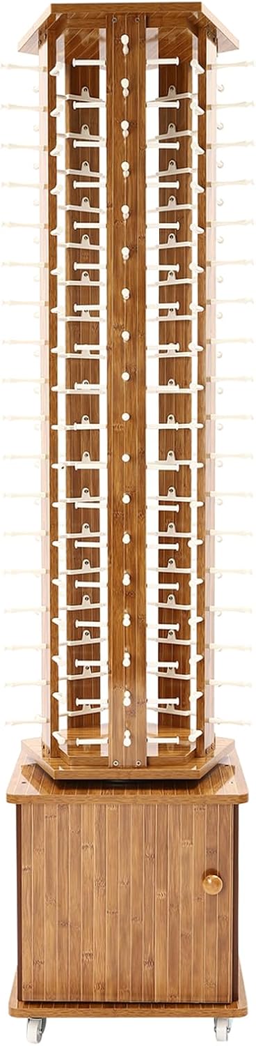Rotating Sunglass Stand, 90 Pairs Sunglasses Racks Display Stand Case, Floor-standing Eyeglass Holder, Glasses Display Rack with Storage Cabinet Commercial Display Stand