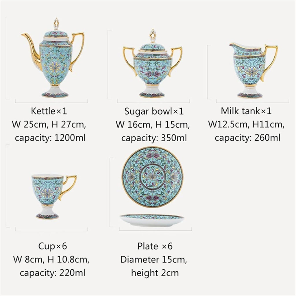 Beverage Serveware 15-piece afternoon tea coffee set bone china coffee cup and saucer set multifunctional household tea set tea party essentials Water Carafe