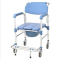 Bedside Commode,Toilet Seat with Handles Toilet Auxiliary Chair, Bedside Commode Chair Shower Toilet Stool Bath Chair Medical Transport Rolling Chair Waterproof for Seniors