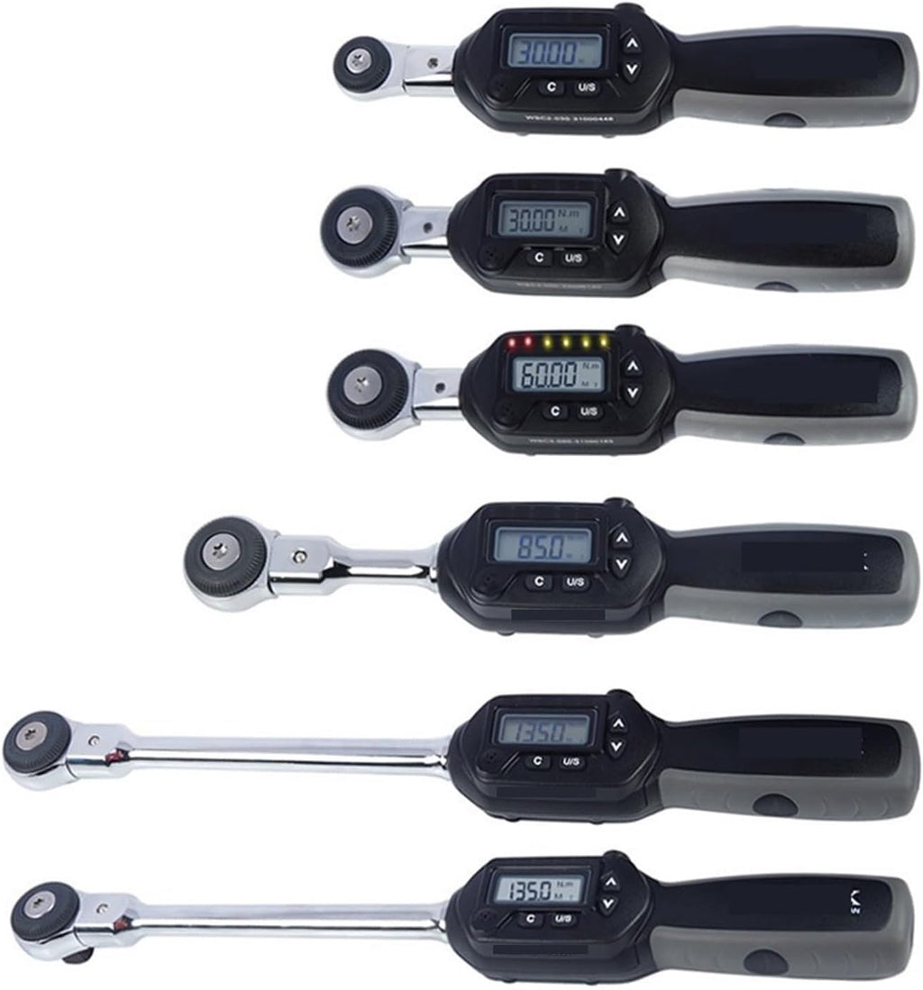 OUTMX Digital display torque wrench with detachable head 30NM-135NM Standardized manufacturing 1/4, 3/8, 1/2 inch(Wsc3-030c)