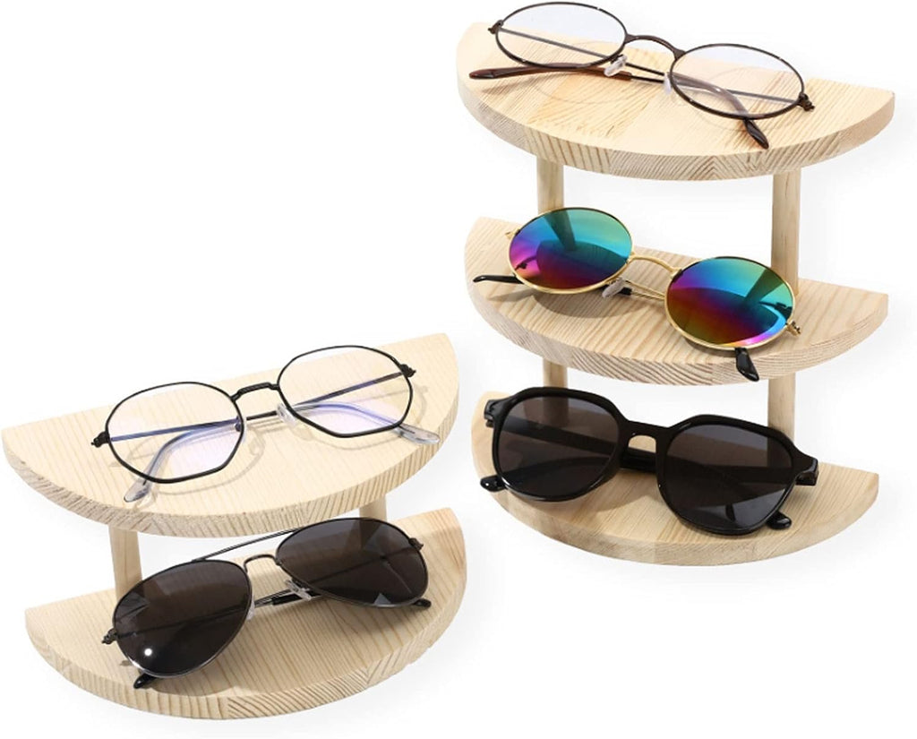 Glasses Stand Solid Wood Eyeglasses Sunglasses Display Rack Organizer Box Eyewear Rack Holder Storage Tray Store Exhibit Presentation Showcase Eyewear Display Stand ( Size : L )