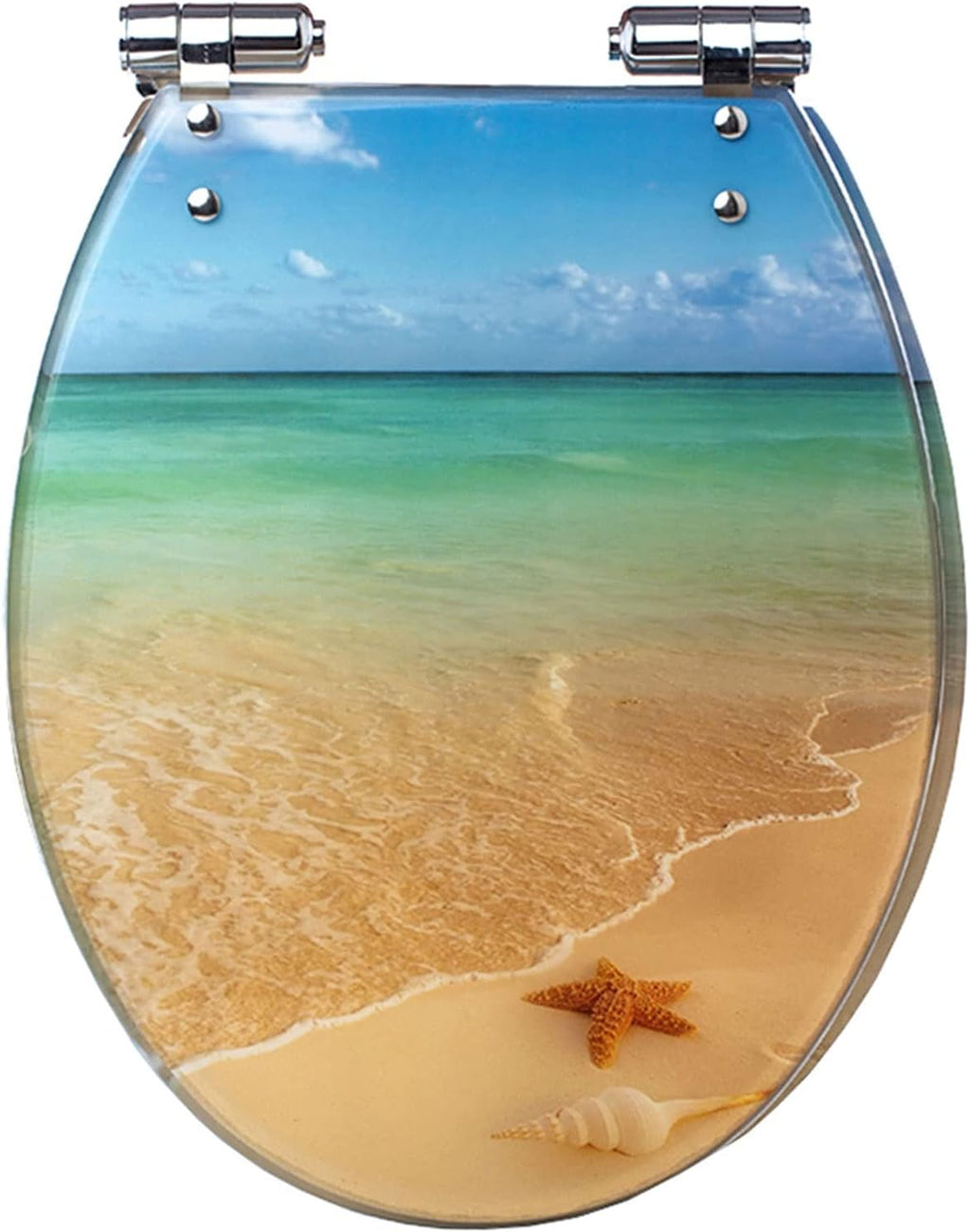 Toilet Seat Quick Release Toilet Seat, Heavy-Duty Soft Close Toilet Lid Oval Shape,Environmentally Friendly Resin Toilet Seat Adjustable Hinges