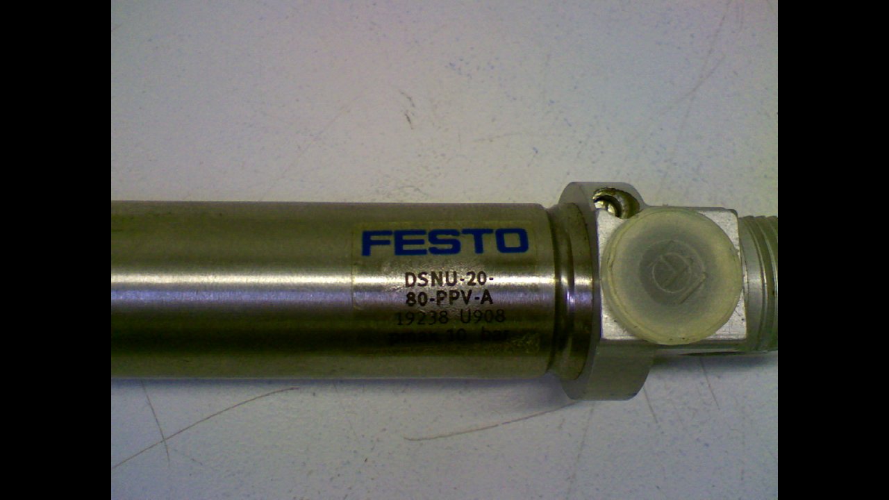 FESTO DSNU-20-80-PPV-A (19238), 1-10 BAR Operating Pressure, 20 MM BORE, 80 MM Stroke, Double-Acting, External Thread, G1/8 Pneumatic Connection, ISO Cylinder, M8 Piston Rod Thread, Series DSNU