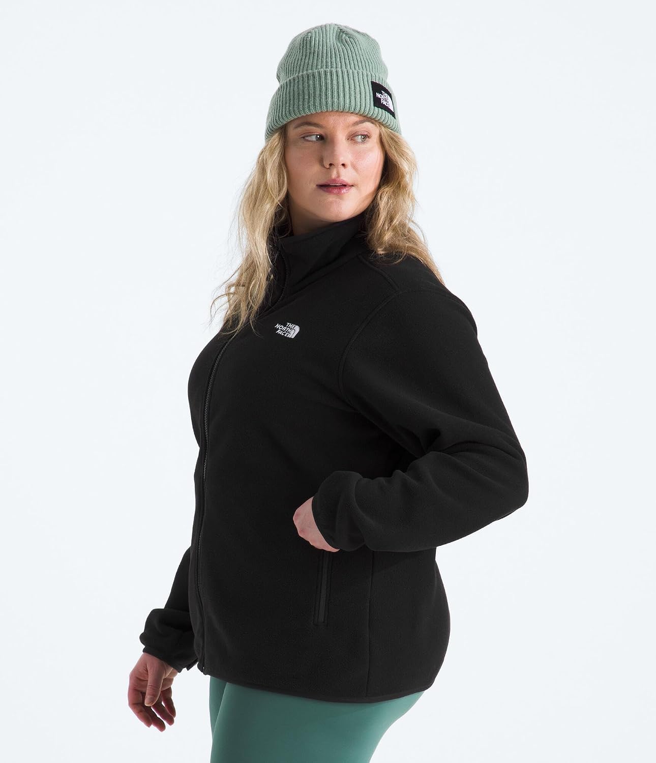 THE NORTH FACE Women's Glacier Fleece Jacket (Standard & Plus Size) | Zip Hand Pockets & Stretch on Collar, Cuffs & Hem